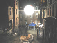 beleuchtung mit balloonlight für filmproduktion in gent, belgien