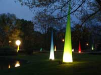 effectcone, airlights und leucht-ballons zur parkillumination