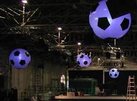 fussball mit led-farbwechslung, absolut rund und faltenfrei